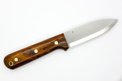 LT Wright Knives Genesis - CPM 3V Steel - Scandi Grind - Desert Ironwood W/ Black Liners- Polished Finish - 2
