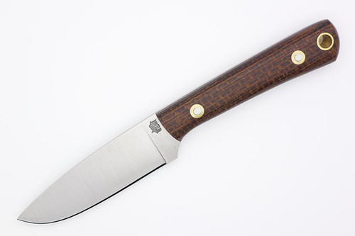 LT Wright Knives Small Pouter - AEB-L Steel - Flat Grind - Brown Burlap - Matte Finish