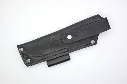 TKC: #E Pouch Style Leather HIP Sheath Black, RH, Firesteel Loop TKC: #E Pouch Style Leather HIP Sheath Black, RH, Firesteel Loop