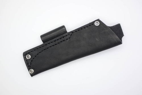 TKC: #E Pouch Style Leather HIP Sheath Black, RH, Firesteel Loop TKC: #E Pouch Style Leather HIP Sheath Black, RH, Firesteel Loop