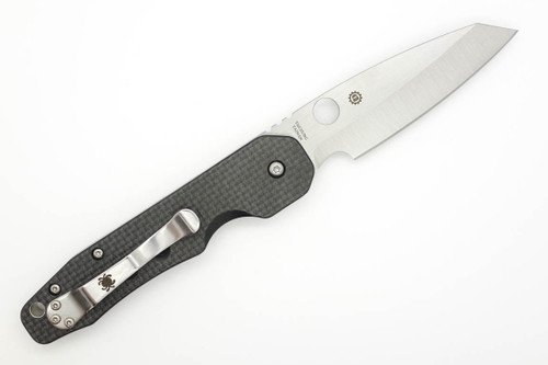 Spyderco Smock Compression Lock - C240CFP - Folding Knife - 3.4" Satin CPM S30V Stainless Steel Blade - Black Carbon Fiber/G-10 Laminate Handle