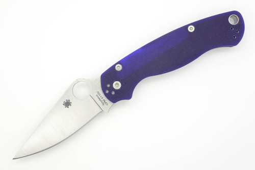 Spyderco Para Military 2 - C81GPDBL2 - Folding Knife - 3.44" Satin CPM-S110V Stainless Steel Blade - Blue G10 Handle Spyderco Para Military 2 - C81GPDBL2 - Folding Knife - 3.44" Satin CPM-S110V Stainless Steel Blade - Blue G10 Handle