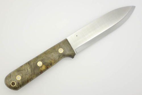 LT Wright Knives Gen 5 - A2 Steel - Scandi Grind - Buckeye Burl - Matte Finish - FREE Black Liners! - 2