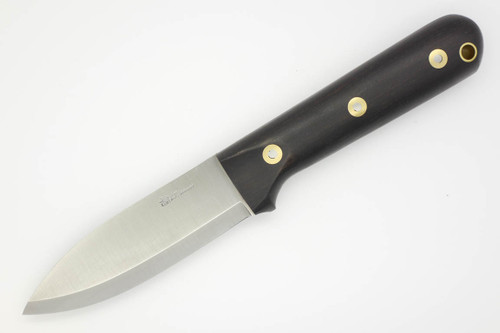 LT Wright Knives Genesis - AEB-L Stainless Steel - Scandi Grind - African Blackwood - FREE Black Liners - 3