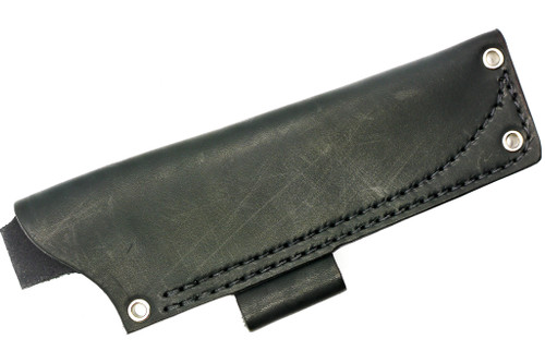 TKC: #Q Pouch Style Leather HIP Sheath Black, RH, Firesteel Loop