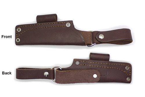 TKC: #V Pouch Style Leather DANGLER Sheath Brown, RH, Firesteel Loop TKC: #V Pouch Style Leather DANGLER Sheath Brown, RH, Firesteel Loop