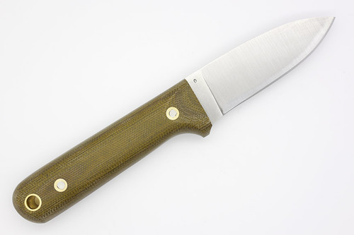 LT Wright Knives Next Gen - O1 Steel - Flat Grind - Green Canvas Micarta - Matte Finish