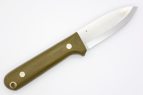 LT Wright Knives Next Gen - A2 Steel - Scandi Grind - Green Canvas Micarta Handle - Matte Finish