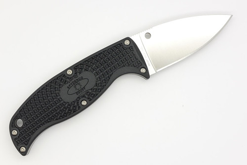 Spyderco Knives Enuff  - Fixed Blade - VG 10 Stainless Steel - Full Flat Grind - Leaf Shape Blade - Fiberglass Reinforced Nylon Handle