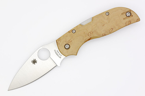 Spyderco Chapparal Back Lock - C152WDP - Folding Knife - 2.79" Satin CTS XHP Stainless Steel Blade - Birdseye Maple Handle