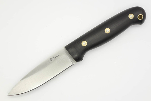 LT Wright Knives GNS - O1 Tool Steel - Saber Grind - African Blackwood Handle - Matte Finish - FREE BLACK LINERS! - 5