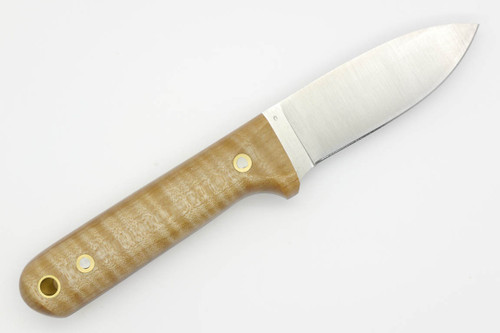 LT Wright Knives Next Gen - O1 Steel - Flat Grind - Natural Curly Maple - Matte Finish - 2 - FREE Black LIners! LT Wright Knives Next Gen - O1 Steel - Flat Grind - Natural Curly Maple - Matte Finish - 2 - FREE Black LIners!