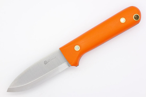 LT Wright Knives Next Gen - A2 Steel - High Scandi Grind - Orange G10 Handle - Black Liners - Matte Finish
