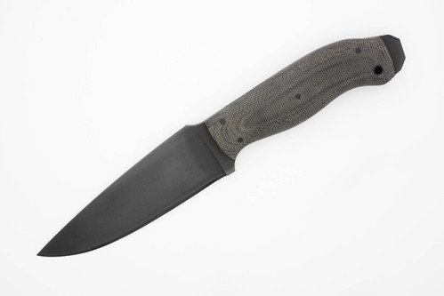 Winkler Knives - Drop Point Crusher - 80CRV2 Steel - Flat Grind - Black Laminate Handle