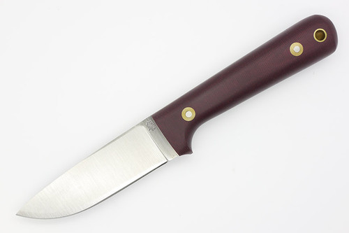 LT Wright Knives Woodsman Pro - A2 Steel - Flat Grind - Double Red Canvas Micarta Handle - Matte Finish