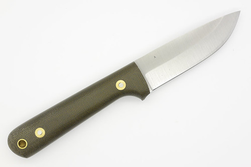 LT Wright Knives Woodsman Pro - A2 Steel - Saber Grind - Green Canvas Micarta Handle - Matte Finish
