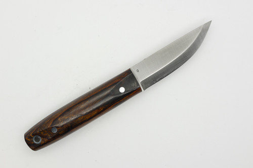 LT Wright Knives Pronghorn - O1 Steel - Scandi Grind - Desert Ironwood Handle - Polished Finish - 4 - FREE Black Liners!