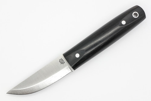 LT Wright Knives Pronghorn - O1 Steel - Scandi Grind - African Blackwood Handle - Polished Finish - 1 - FREE Black Liners!