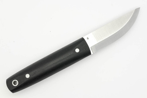 LT Wright Knives Pronghorn - O1 Steel - Scandi Grind - African Blackwood Handle - Matte Finish - 4 - FREE Black Liners!