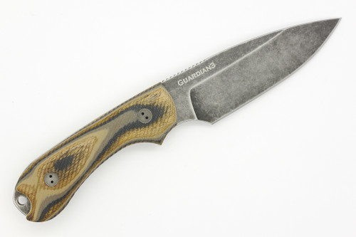 Bradford Knives: Guardian3, 3D - M390 Steel - Drop Point - Sabre Grind - Nimbus Blade Finish - 3D G-Wood Handle - Black Fasteners