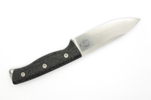 White River Knives Ursus 45 - Black Burlap Micarta Handle