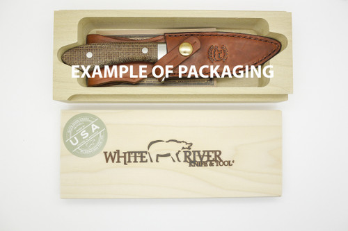 White River Knives Sendero Bush - Natural Burlap Micarta Handle