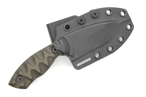 White River Knives GTI 3 - Black and Olive Drab Linen Micarta Handle White River Knives GTI 3 - Black and Olive Drab Linen Micarta Handle