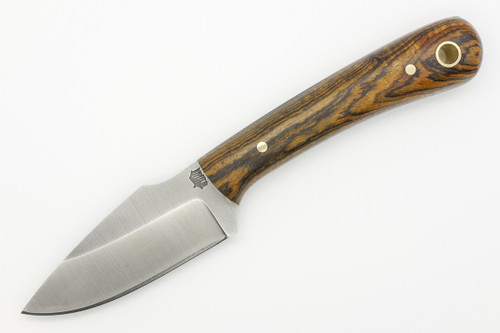 LT Wright Knives Great Plainsman - Saber Grind - D2 Steel - Bocote Handle - Polished Finish / FREE BLACK LINERS! - 2A