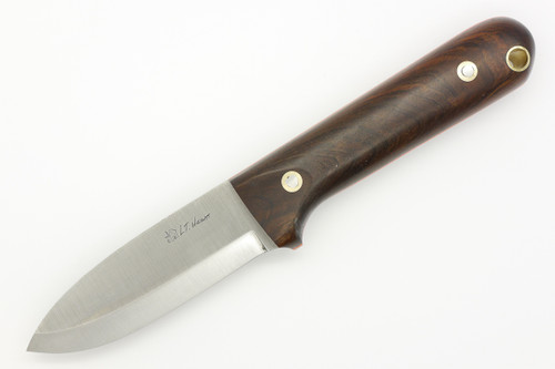 LT Wright Knives Next Gen - AEB-L Stainless Steel - High Scandi Grind - Cocobolo - Orange Liners - Polished Finish - 5A