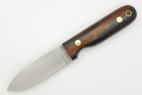LT Wright Knives Bushcrafter - Flat Grind - Desert Ironwood Handle - Polished Finish - FREE BLACK LINERS! - 5