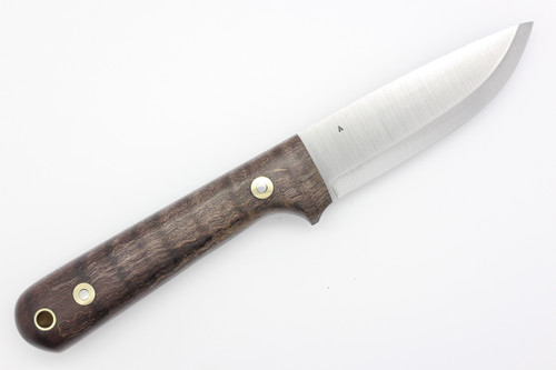 LT Wright Knives Woodsman Pro - A2 Steel - Scandi Grind - Dark Curly Maple Handle - Polished Finish - 1 LT Wright Knives Woodsman Pro - A2 Steel - Scandi Grind - Dark Curly Maple Handle - Polished Finish - 1