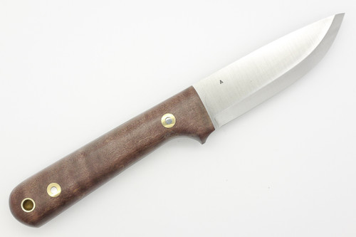 LT Wright Knives Woodsman Pro - A2 Steel - Scandi Grind - Dark Curly Maple Handle - Polished Finish - 2 LT Wright Knives Woodsman Pro - A2 Steel - Scandi Grind - Dark Curly Maple Handle - Polished Finish - 2