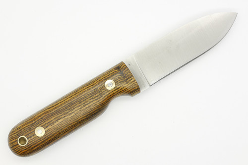LT Wright Knives Bushcrafter - Flat Grind - Bocote Handle - Polished Finish - FREE BLACK LINERS! - 4