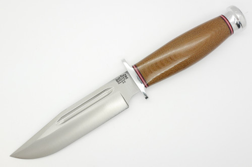 Bark River Knives Teddy - A2 Steel - Natural Canvas Micarta Handle