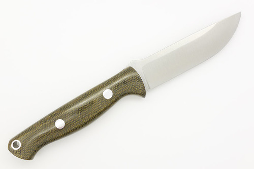 Bark River Knives Bravo EDC - CPM 3V Steel - Green Canvas Micarta Handle - Polished Finish