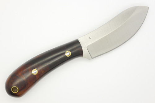LT Wright Knives Camp MUK - Saber Grind - 3V Steel - Desert Ironwood - Polished Finish - FREE Black Liners! - 5