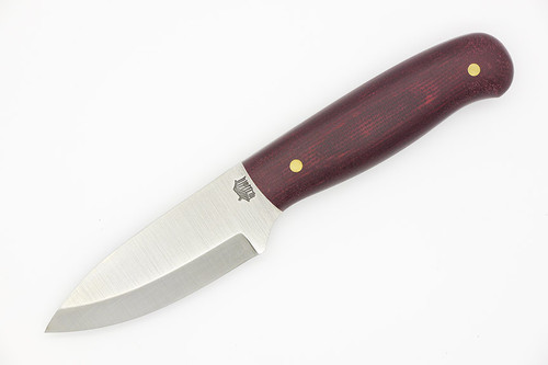 LT Wright Knives Patriot - CPM 3V Steel - Scandi Grind - Double Red Canvas Micarta - Matte Finish