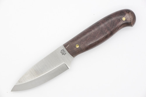LT Wright Knives Patriot - CPM 3V Steel - Scandi Grind - Dark Curly Maple - 1 / FREE Black Liners!