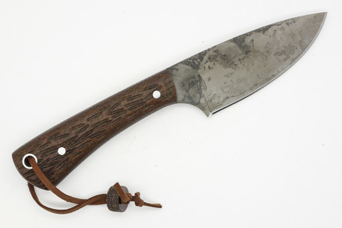 *Christmas Special* LT Wright Knives Companion - 1075 Steel - Flat Grind - Brown Burlap Canvas Jigged Handle - Matte Finish - FREE SOFT CASE!