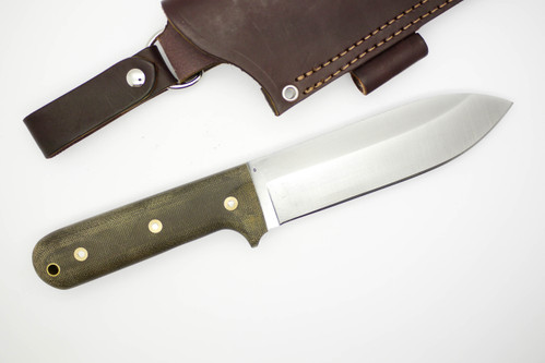 LT Wright Knives Gen 3 - O1 Saber Grind - Green Canvas Micarta - Matte Finish