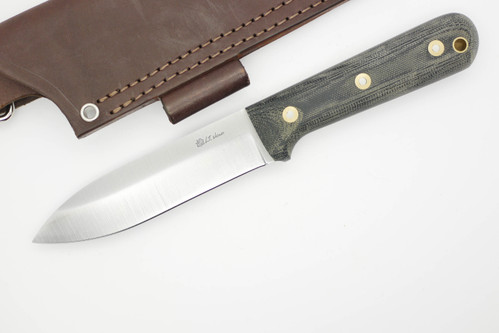 LT Wright Knives Gen 5 - A2 - Saber Grind - Black Canvas Micarta - Matte Finish