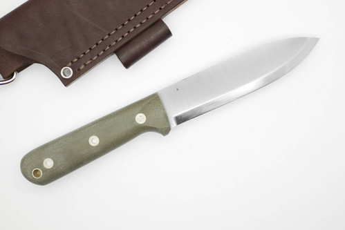 LT Wright Knives Gen 5 - Scandi Grind - Green Canvas Micarta - Matte Finish