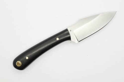 LT Wright Knives Great Plainsman - Saber Grind - D2 Steel - African Blackwood Handle - Brass Pins - Polished Finish / FREE BLACK LINERS! - 3