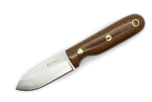 LT Wright Knives Bushbaby - A2 - Saber Grind - Brown Burlap - Polished Finish