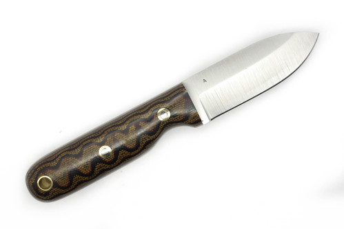LT Wright Knives Bushbaby - A2 - Saber Grind - Python Canvas Micarta - Polished Finish