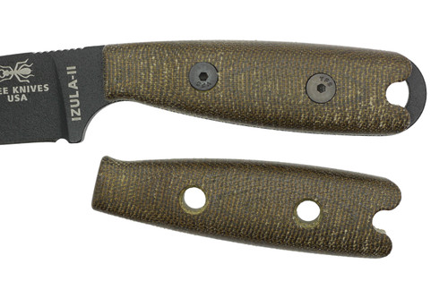 TKC: Handle for ESEE Izula 2 - Green Canvas Micarta TKC: Handle for ESEE Izula 2 - Green Canvas Micarta