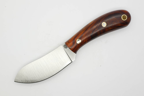 LT Wright Knives Camp MUK - Flat Grind - 3V Steel - Desert Ironwood - Polished Finish - FREE Black Liners! - 1