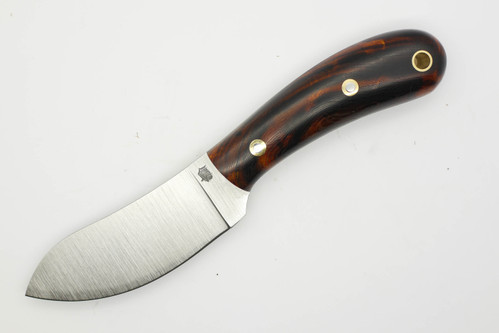 LT Wright Knives Camp MUK - Flat Grind - 3V Steel - Desert Ironwood - Polished Finish - FREE Black Liners! - 3