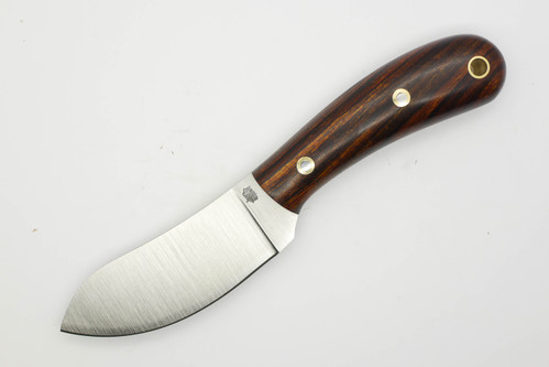 LT Wright Knives Camp MUK - Flat Grind - 3V Steel - Desert Ironwood - Polished Finish - FREE Black Liners! - 4