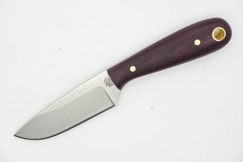 LT Wright Knives Frontier First - CPM 3V Steel - Saber Grind - Double Red Canvas Micarta, Matte Finish